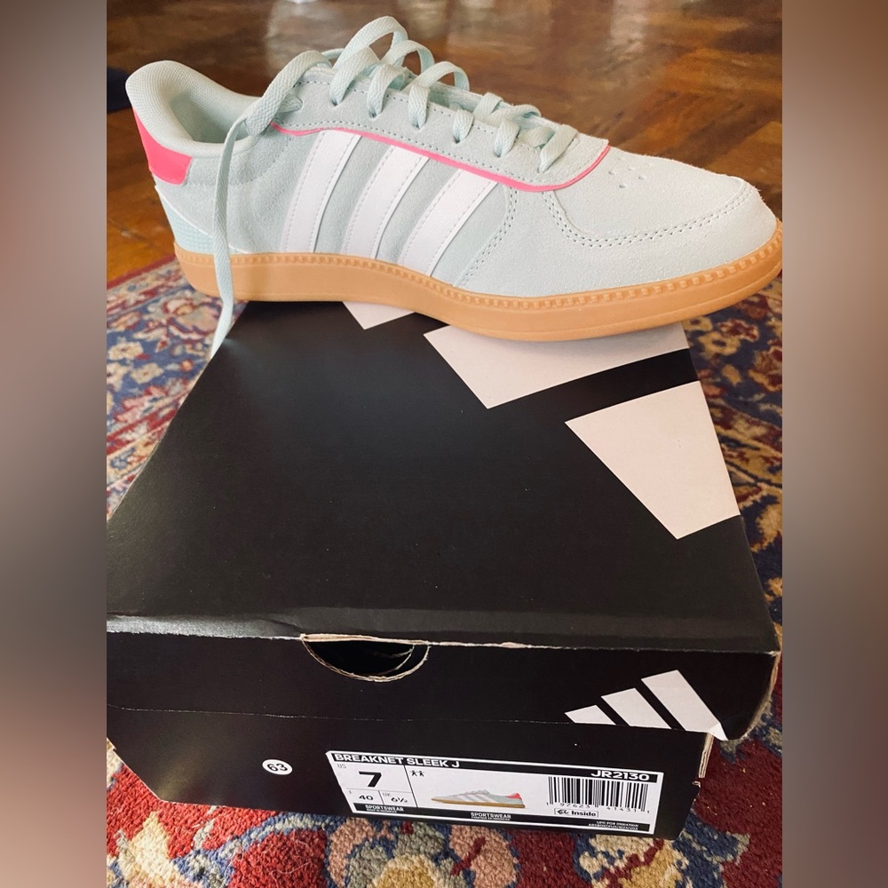 Adidas Pastel Green and Pink Sneakers - Picture 3 of 3